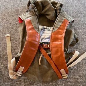 Sakura Bloom Moss / Linen Onbuhimo